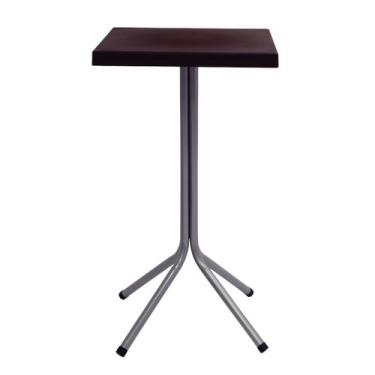 Imagem de Mesa Quadrada Tramontina Sigma Alta 59x106 cm Marrom Polipropileno e B
