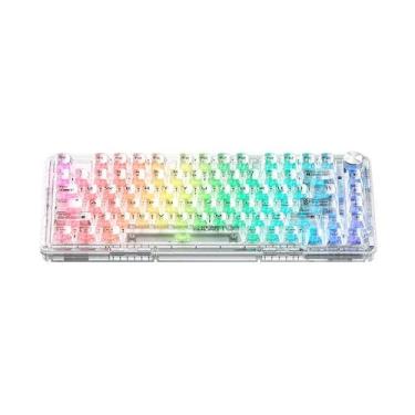 Imagem de Teclado Mecânico Gamer Machenike K500f-B81 CRYSTAL, 75%, Switch Crysta