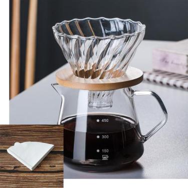 Imagem de Jarro Com Suporte Coador Em Vidro Para Café 600ml - RALEO