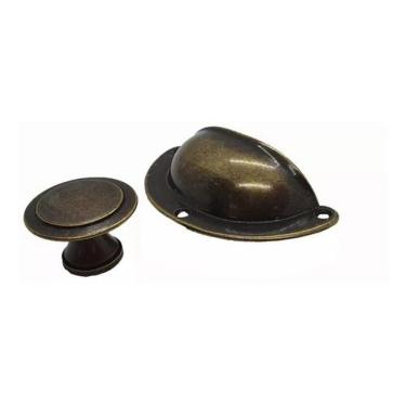 Imagem de Kit 12 Puxadores Moveis Puxador Concha Puxadores Armario