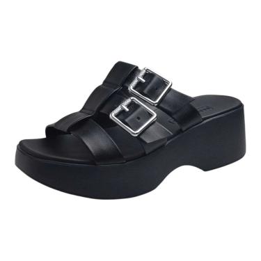 Imagem de Tamanco Feminino Anabela Plataforma Média Conforto Moleca