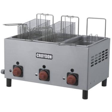 Imagem de Fritadeira A Gás 9 Litros 3 Cestas F3AG Croydon