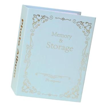 Imagem de oshhni Álbum de fotos 4x6, álbum de memórias de bebê faça você mesmo, de fotos com 50 páginas e 100 bolsos para lembrança de aniversário, Azul Claro