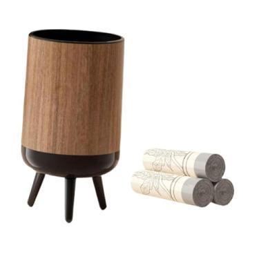 Imagem de ＫＬＫＣＭＳ Lixeira, Recipiente de Lixo Doméstico, Moderna e Decorativa, Cesto de Lixo com Pé Alto para Escritório, Quarto, Hotel e Banheiro, Sem Tampa