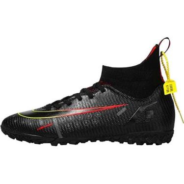 Imagem de Tênis de futebol masculinos de futebol com pontas longas, couro e borr