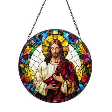 Imagem de Janela Suncatcher suspensa Rosporxin 20 cm Jesus Cristo