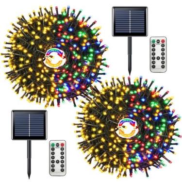 Imagem de Luzes solares de corda JMEXSUSS 400 LED 46m com mudança de cor