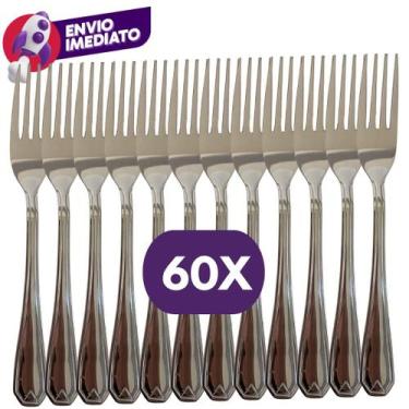 Imagem de Kit Garfo Refeição Mesa Aço Inox Premium Talher Cozinha Restaurante Ba