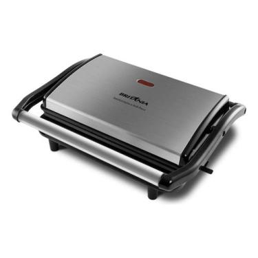 Imagem de Sanduicheira elétrica Britânia Press Press BGR27I cor preto inox, 110V