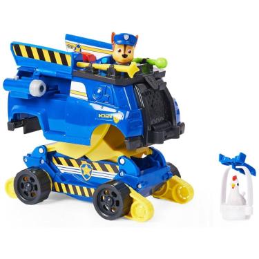 Imagem de Carro Chase Rise e Resgate com Bonecos e Acessórios para Crianças Acima de 3 Anos, Patrulha Canina, Azul