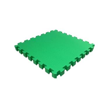 Imagem de Imagem do produto Kit 4 Tapete Tatame Eva + Bordas de Acabamento Loja da Maria 50x50x4cm 40mm cinza escuro (verde bandeira)