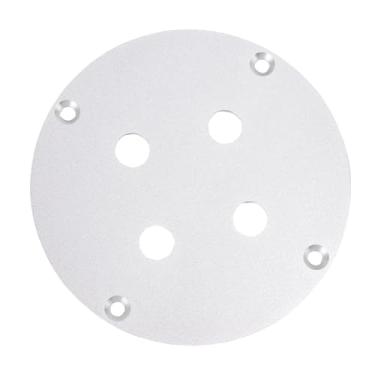 Imagem de VBESTLIFE Placa de Parede de áudio, 4 Orifícios de Encadernação do Alto -falante de Metal para Instalar 1/4 Duplo Em Tomadas de Fone de Ouvido, Gabinete do Alto -falante (Prata)