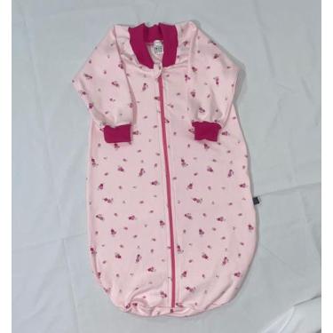 Imagem de Saco de Dormir Pijama Bebe Malha Meia Estação Suedine 100% Algodão Est