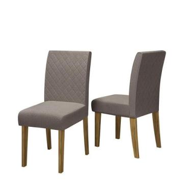 Imagem de Conjunto C 2 Cadeiras De Jantar Multimóveis Cr50039 Mascavo - MULTIMOV