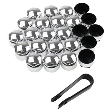 Imagem de Nihfien Tampas de porca saliente tampas de centro de roda tampa de parafuso de pneu para Audi Q3 Q5 S5 TT S3 S5 S6 S8 R8 A1 A2 A3 A4 A5 A6 A7 A8 RS3 RS4 RS5 RS6 24 peças + ferramenta de desmontagem