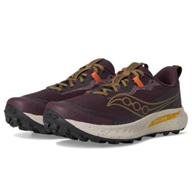 Imagem de Saucony Tênis de corrida masculino Peregrine 15 Trail, Vinho/Kodiak, 39