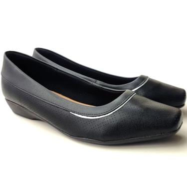 Imagem de Sapatilha Usaflex Couro Tamanho:38;Cor:Preto;Gênero:Feminino