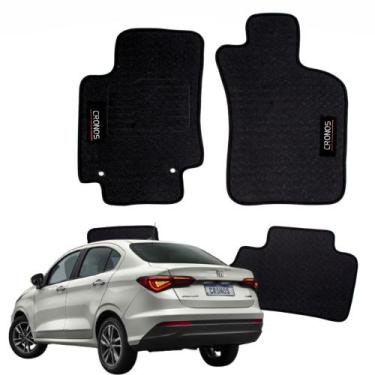 Imagem de Kit Completo 3 Peças Tapete Automotivos Específico Fiat Cronos 2017 a 