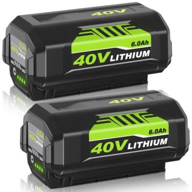 Imagem de Bateria Forrat 40V 6000mAh, pacote com 2 unidades de lítio para Ryobi