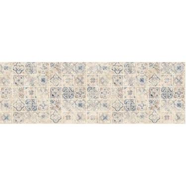 Imagem de DEMDACO Floor Flair Collection, azulejo Barcelona de 6 x 1,8 m, vinil durável à prova d'água e resistente a manchas, tapete de área interna, revestimento protetor de piso, decoração de interiores para