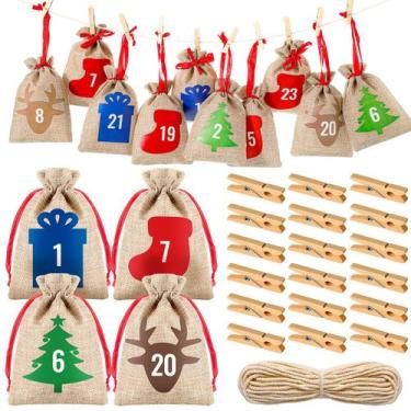 Imagem de Bolsas de calendário do advento, Coume, Natal, 24 dias, serapilheira, 