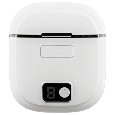 Imagem de Cortador de unhas elétrico recarregável com luz LED, aparador de unhas ultra-silencioso, armazenamento de detritos, design inteligente, para adultos e idosos, 2,9 × 2,6, branco