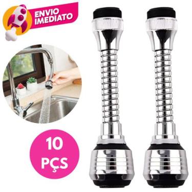 Imagem de Kit Bico Extensor Torneira Pia Cozinha Lavatório Chuveirinho Prolongad