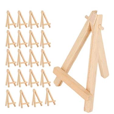 Imagem de LiebeWH 20 Peças Suporte de Cavalete de Madeira Mini Expositor para Telas Pequenas, Artesanato, Pintura e Decoração