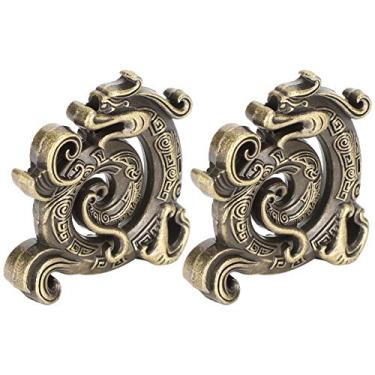 Imagem de Suporte de incenso para varas em forma de dragão liga de meditação ornamentos de ioga conjunto de 2 peças legal detalhado lindo queimador de sândalo para sala de estudo quarto (Bronze)