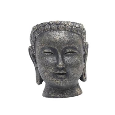 Imagem de Wswqop Vaso em Forma de Cabeça de Buda Feito de Resina, Vaso de Flores, Figura de Buda, Recipiente Decorativo, Vaso de Flores, Floreira Decorativa para Mesa, Style D, Tamanho real