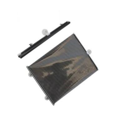 Imagem de Protetor Solar para Carro - Quebra-Sol Retrátil para Para-brisa e Painel Proteção UV e Isolamento Térmico (68X125cm Preto +3 ventosas)