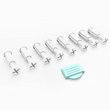 Imagem de Parafusos de plástico para assento de treinamento de vaso sanitário SKYROKU parafusos de cadeira para crianças com escada de banquinho