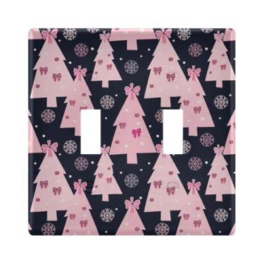 Imagem de Burbuja Capa de placa de parede para interruptor de luz de árvore de Natal, placa decorativa de parede, parafusos incluídos, 2 faixas