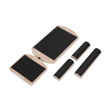 Imagem de Vaveren Prancha de equilíbrio para uma perna só, alongador de pés multifuncional portátil de madeira, fortalecedor de pés e estabilizador de tornozelo para, Arco