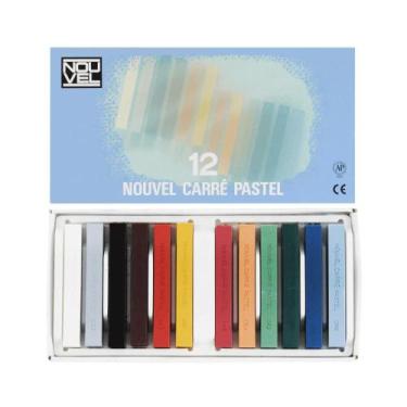 Imagem de Giz Pastel Seco Sakura Nouvel Carré Pastel 12 Cores NCT12A