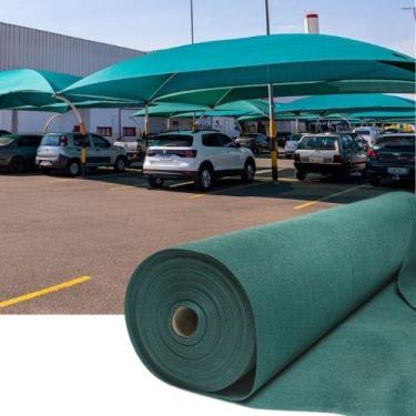 Imagem de Tela Sombreamento decorativa Varanda 4x4 com ilhós verde - MAIS SOMBRA