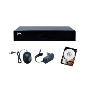 Imagem de Gravador de Vídeo Dvr Preto 5X1 4Ch 1080P + Hd 500Gb Vtv