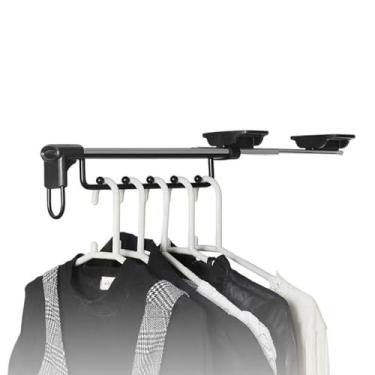Imagem de Hhsdyl Varão Extensível para Roupeiro, Economizador Espaço Suporte Pesado Calças Organizador Roupeiro Ajustável Dupla Barra Deslizante,40cm