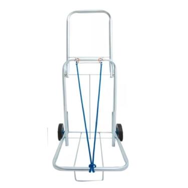 Imagem de Carrinho de Carga Dobrável Portátil 100 kg Vendedor Ambulante Feira Malas Botijão de Cozinha Cooler