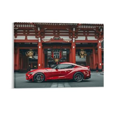 Imagem de HouLaiZhe Red Jdm Car Sup Posters Tela Estética Decoração de Parede Pintura de Parede Impressões Sala de Galeria Decoração de Parede para Quarto Sala de Estar Escritório 18 x 24 polegadas (45 x 60 cm)