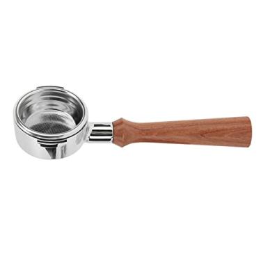 Imagem de Cryfokt Filtro Sem Fundo do Punho da Liga de Alumínio Durável do Portaffiter café de 58mm para Expobar, Fácil de Usar para Entusiastas café (F Jacorandá)