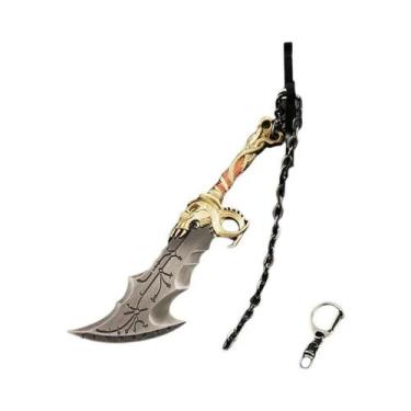 Imagem de Espada Do Caos De Kratos Em Liga Metálica De 9cm, Brinquedo De Exibiçã