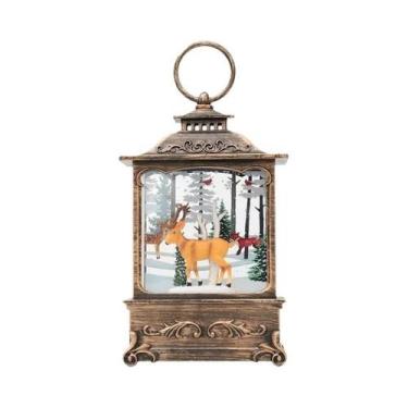 Imagem de Lanterna De Globo De Neve LED Operada Por Bateria Com Luz Noturna De N