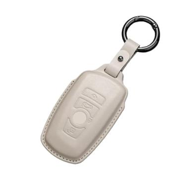 Imagem de Capa para chave de carro, protetor de suporte, compatível com BMW 1 3 5 7 Série X1 X3 X4 X5 F10 F15 F16 F20 F30 F18 F25 M3 M4 E34 Acessório(B-white keychain)