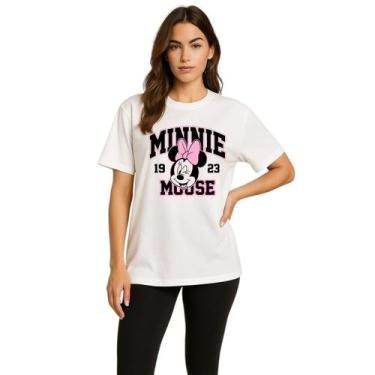 Imagem de Camiseta Feminina Oversize Minnie 1923 Inedita Algodão, GG