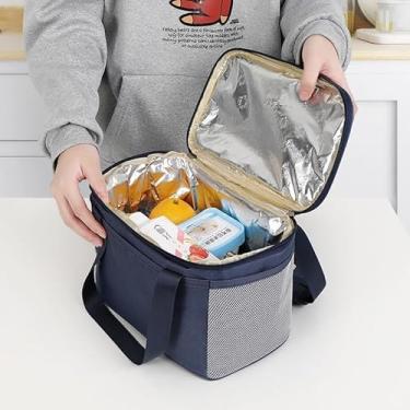 Imagem de Lancheira reutilizável para mulheres e homens, bolsa isolada, bolsa de mão de alta capacidade para viagens, trabalho, escritório, piquenique, caminhadas, praia