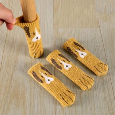 Imagem de 16 peças lindas meias de perna de móveis, protetores de chão de perna de cadeira para evitar arranhões, ajuste quadrado redondo perna de móveis para se mover facilmente, reduzir o ruído reutilizável