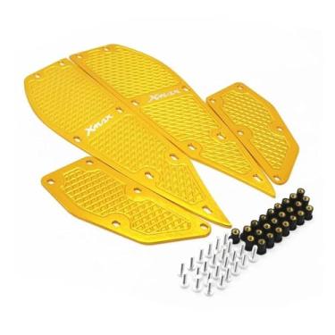 Imagem de Anti-derrapante Apoio Para Os Pés Kit De Para Dianteiro E Traseiro Para Xmax250 Xmax300 2017-2020 Conjunto Descanso Para(Ouro)