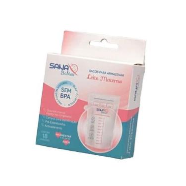 Imagem de Caixa Com 18 Sacos Para Armazenar Leite Materno Sana Babies