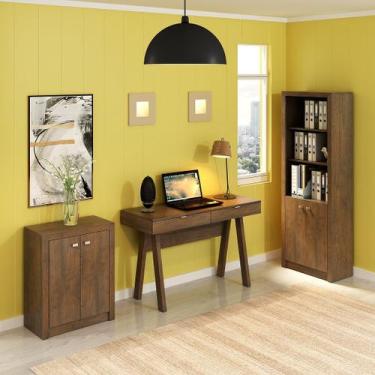Imagem de Conjunto de Escritório com Balcão, Armário 2 Portas e Escrivaninha Cav